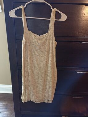 Hollister Cream Lace Mini Dress